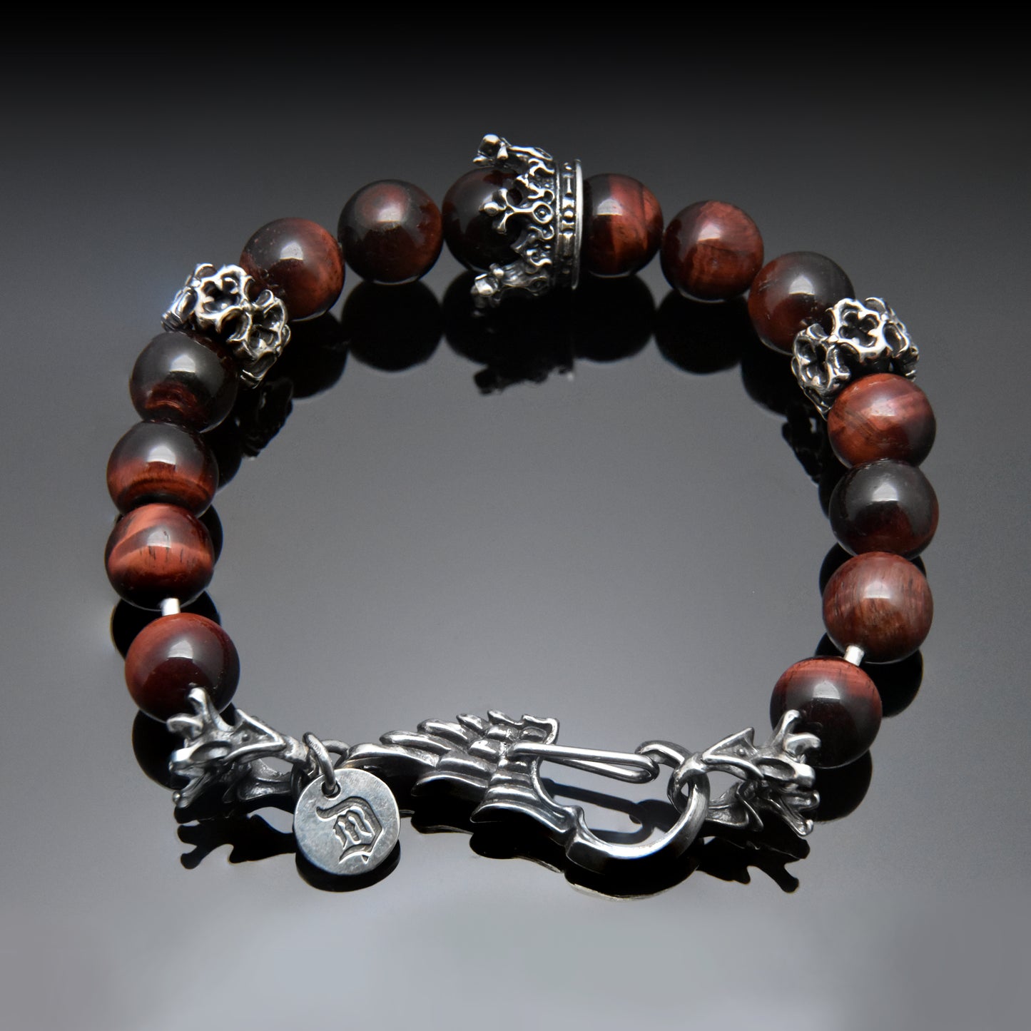 Beads bracelet silver Crown