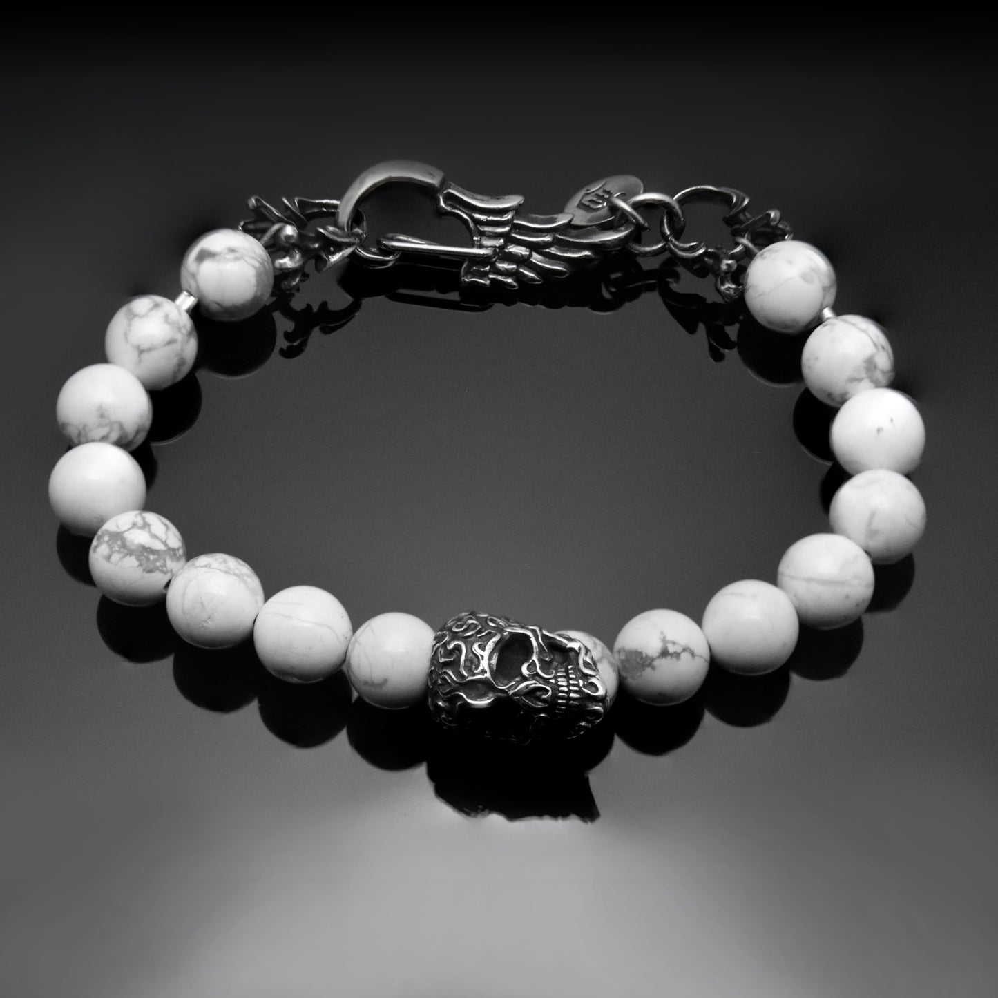 beads bracelet Silver Skull