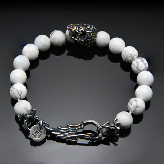 beads bracelet Silver Skull